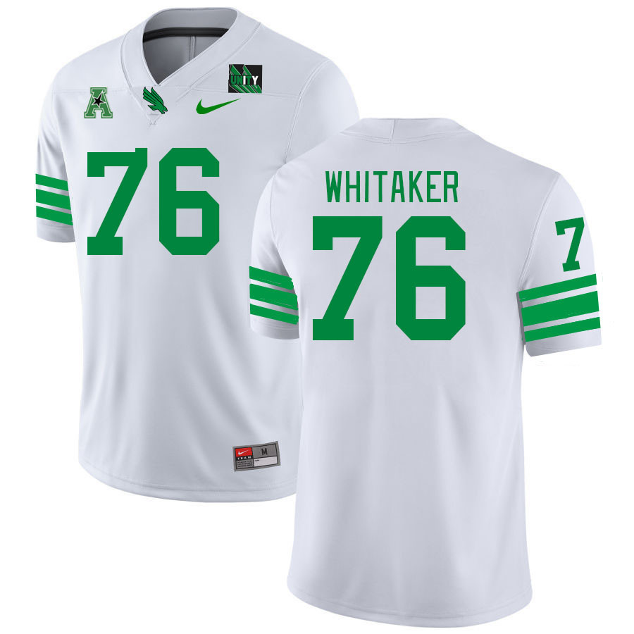 Men #76 Kiy Whitaker North Texas Mean Green 2023 College Football Jerseys Stitched-White